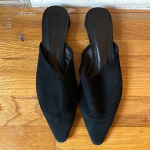 Zara suede slip-in mule